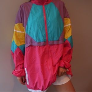 Colorful vintage windbreaker